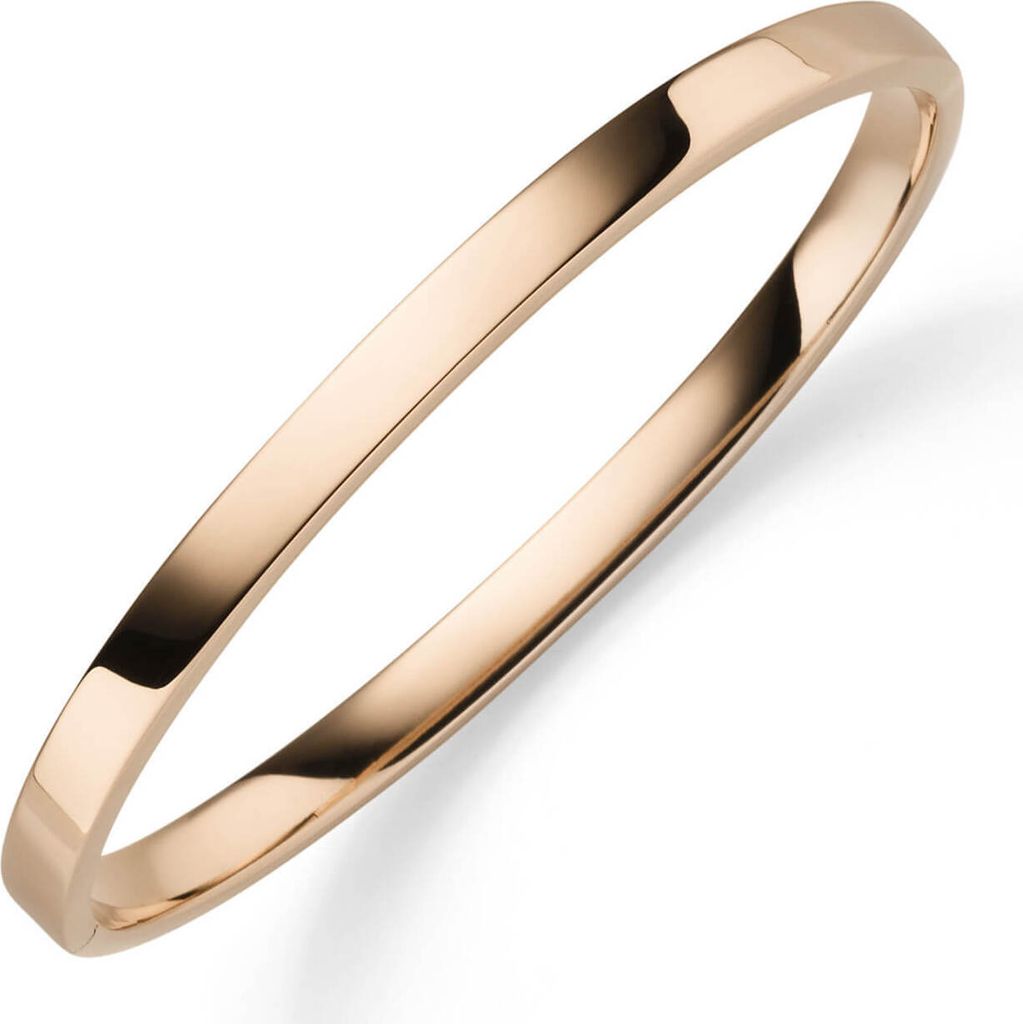 Armreif Armband Armschmuck aus 585 Gold Rotgold, 5mm breit, flach, glänzend