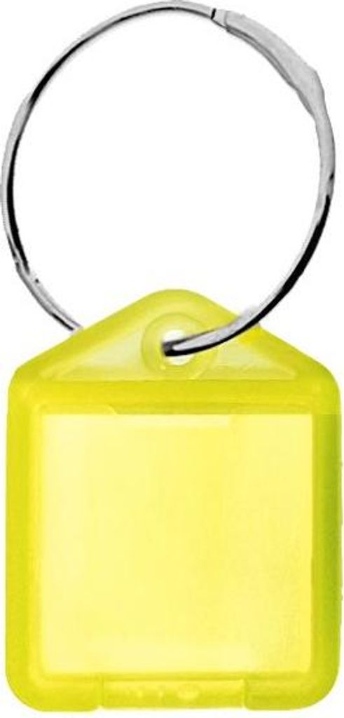 CombiCraft Mini XS aufklappbare Schlüsseletiketten, Gelb, 38x22mm - 100 Stück