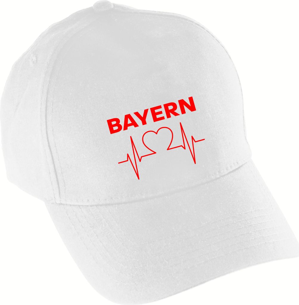 multifanshop Baseballcap - Bayern - Herzschlag, weiß, Größe one size
