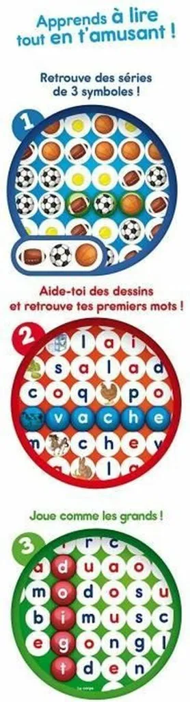 Jeu Mots Mêlés Junior Goliath avec Plateau Rotatif et Grilles