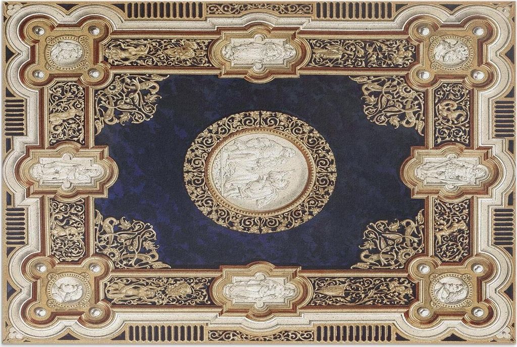 Buchdeckel Gold – Vinylteppich – 140x210 cm – Outdoor Teppich – Terrasse – Wetterfest – Modern