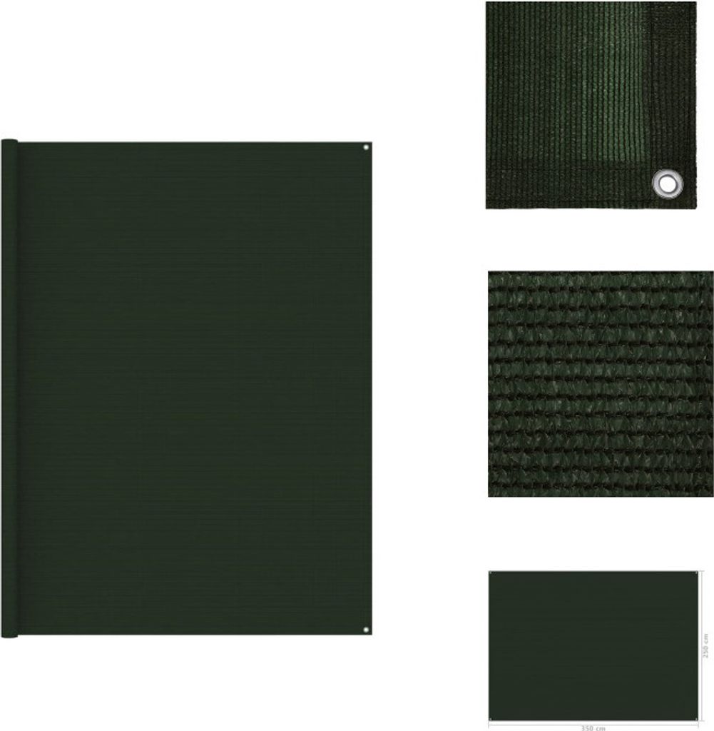 vidaXL Zeltteppich 250x350 cm Dunkelgrün - Zeltzubehör