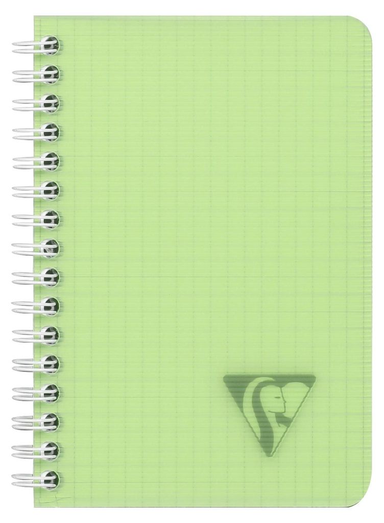 Clairefontaine Heft Linicolor FRESH, Spiralbindung, 9,5x14 cm, 50 Blatt kariert, Einband Polypropylen, sortierte Farben