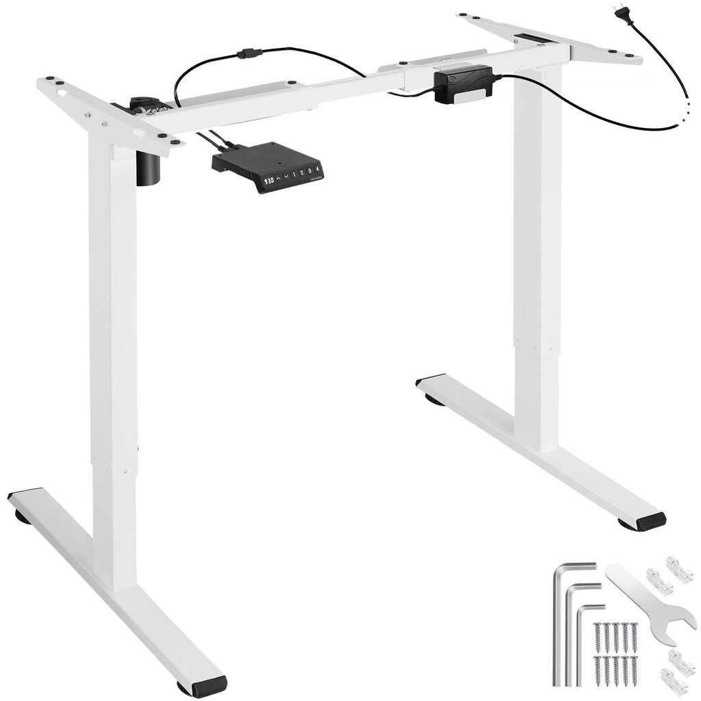 tectake® Höhenverstellbarer Schreibtisch Piotr 85 - 129 x Produktbild 