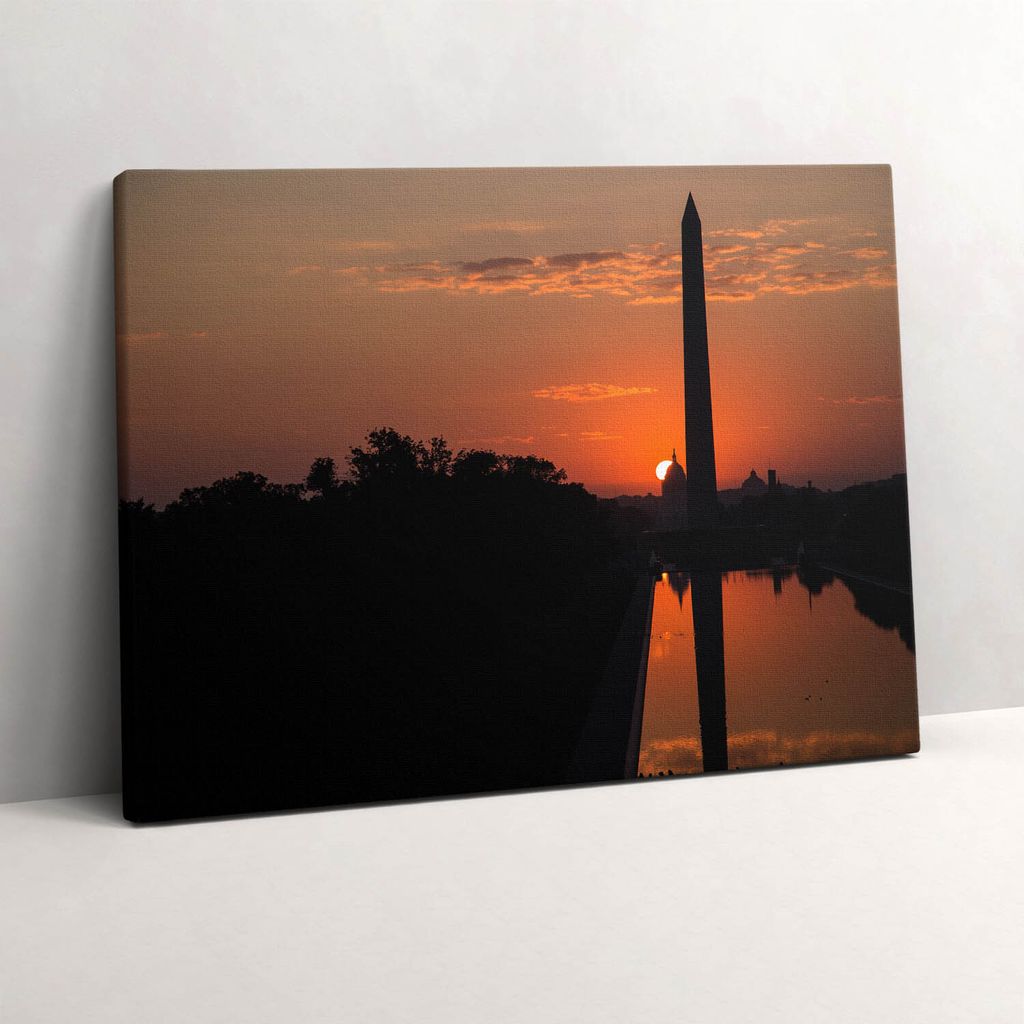 Turm in Washington – Leinwandbild Wandbild – 80x60 cm – Leinwandbilder – Wandbilder – Schlafzimmer – Flur