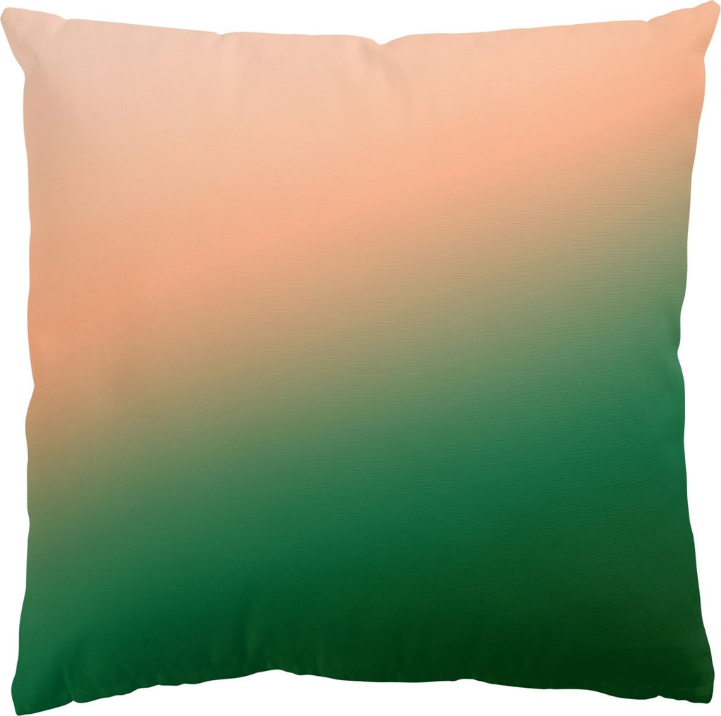 Dekokissen mit Motiv draußen / Outdoor Zierkissen waschbar Design orange Abstrakt Sofakissen mit Füllung