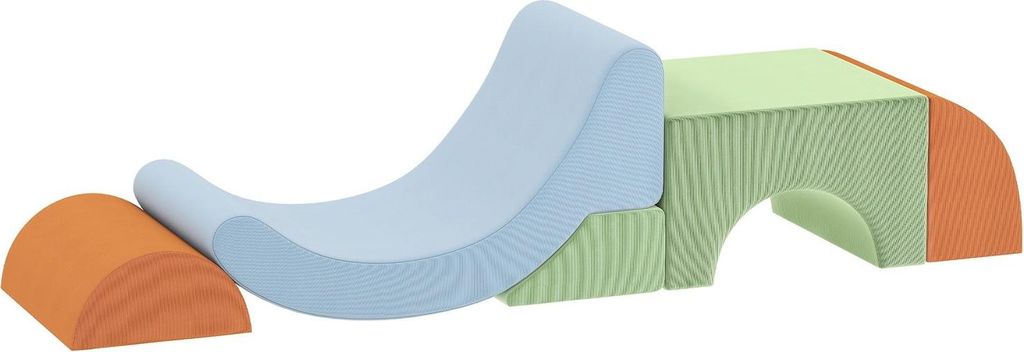 Soft Play Block Set für Kleinkinder, Schaumstoff, Cord, 5-teilig