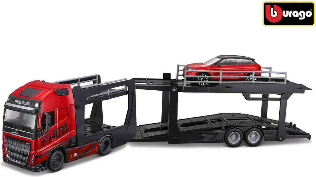 Volvo FH16 Bburago 1:43 en métal avec voiture Land Rover LRX Concept