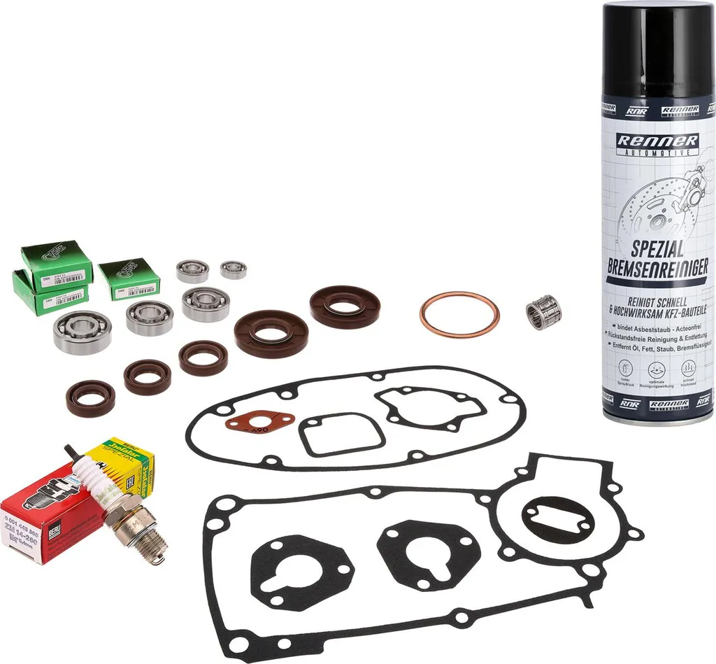 Restauro Motore Simson S50: Kit Cuscinetti e Paraoli Viton Marroni