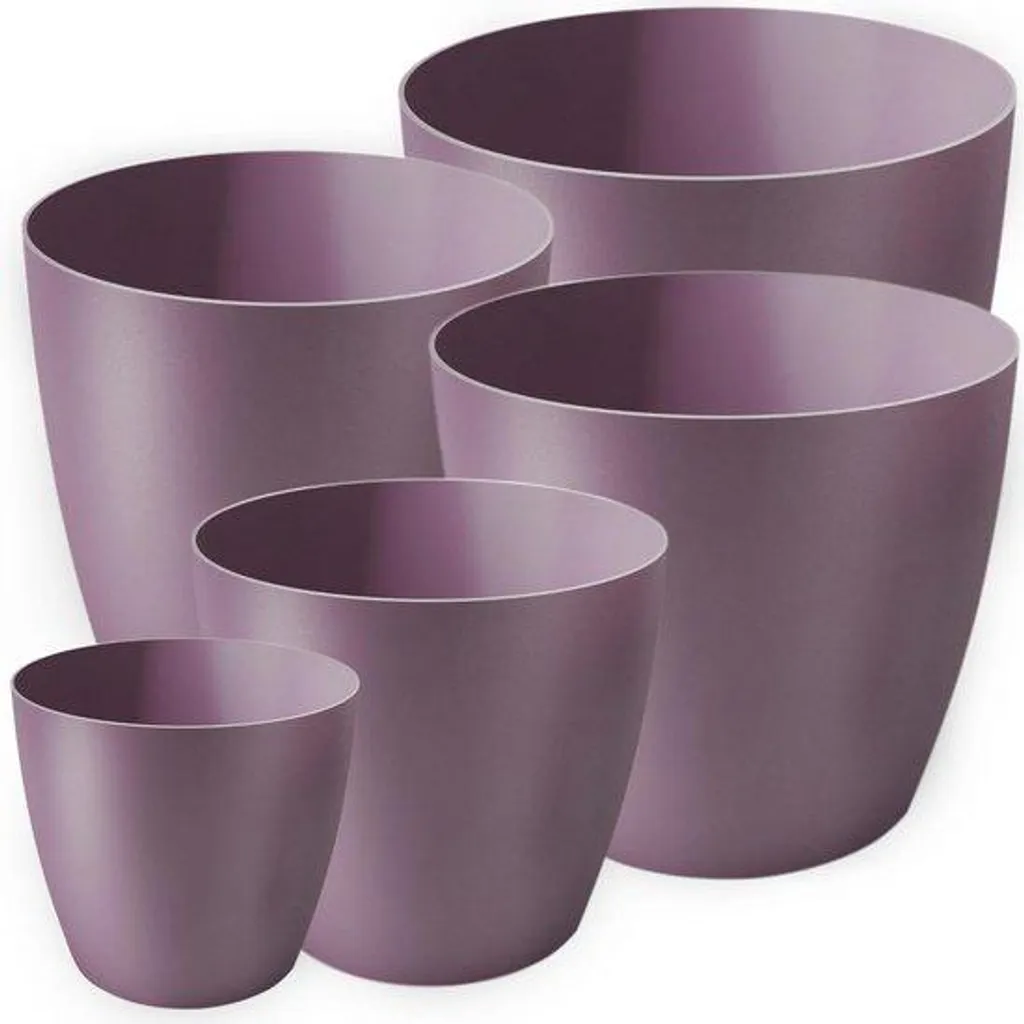 Pots pour herbes aromatiques violet lot de 5 en plastique robuste