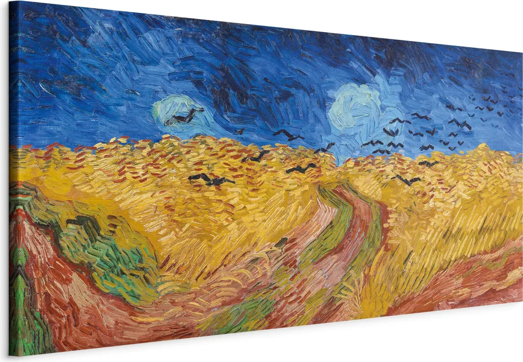 Riproduzione Van Gogh 70x35 Campo di Grano - Stampa Tela Alta Definizione
