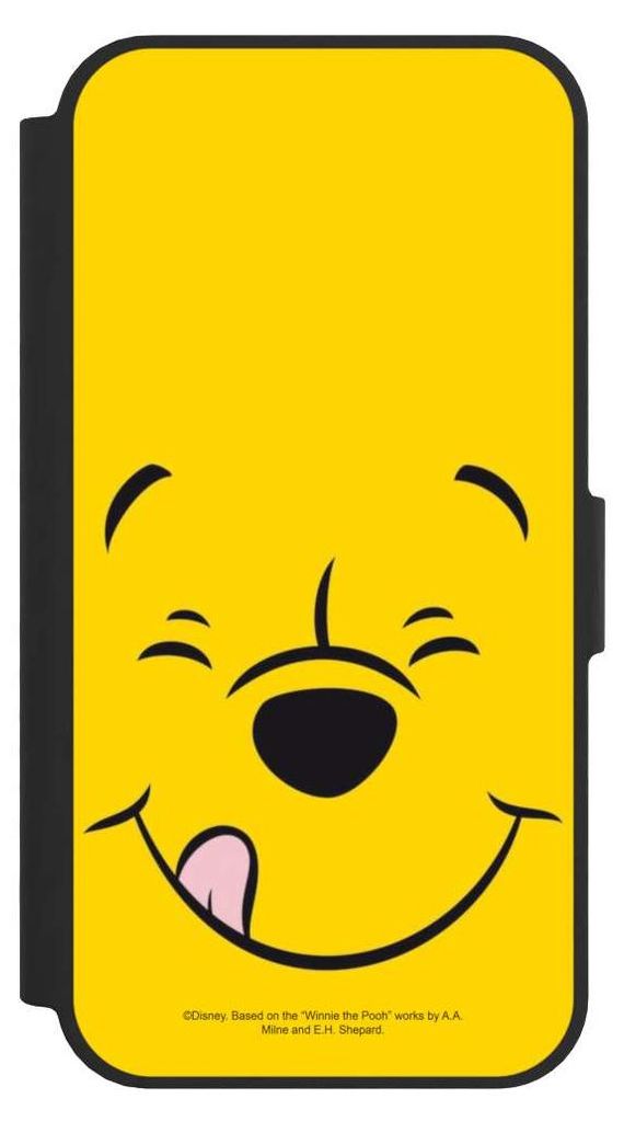 NIVOCASE Klapphülle für Apple iPhone 16e Handyhülle aus Kunst Leder NIVOflip schwarz Disney Offizielles Lizenzprodukt Winnie Puuh