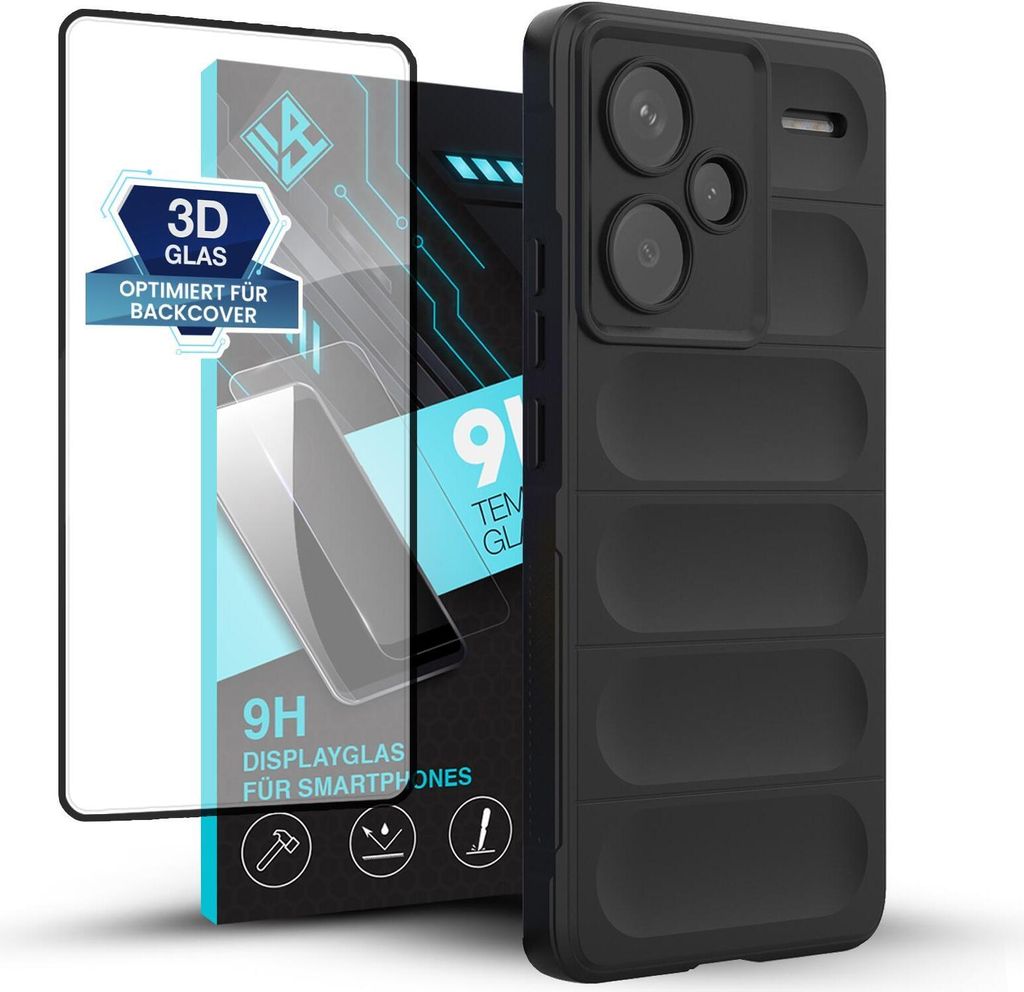 Handy Hülle für Xiaomi Redmi Note 13 Pro+ 5G mit 9H Produktbild 