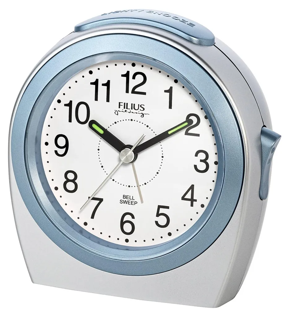 Réveil silencieux sans tic-tac Filius 0605-5 pour un sommeil serein
