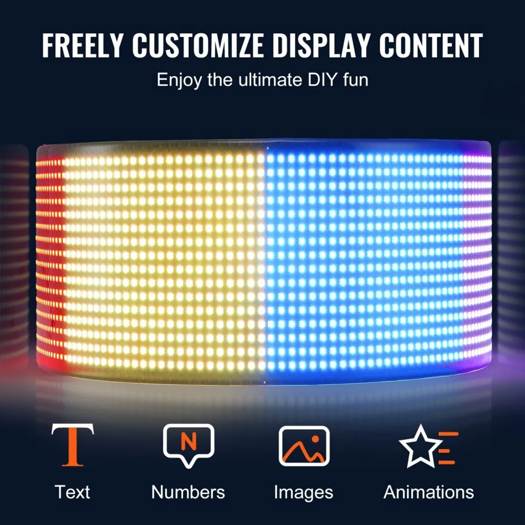 Panneau d'Affichage LED Interactif 68cm - Écran Défilant Programmable P6 - 3