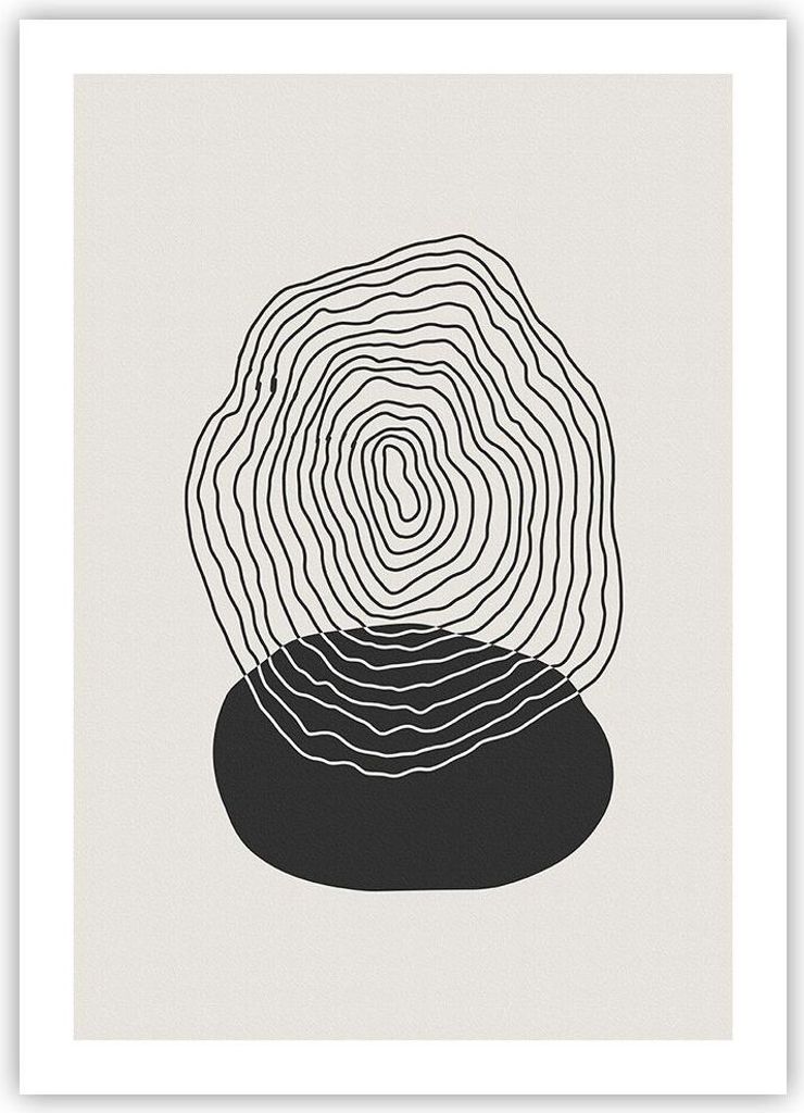 Poster - Poster ohne Rahmen - Abstraktion Fleck Gläser - 50x70 cm - Wand Bild - Wanddeko - Wandbilder - Kunstposter - Wandposter - Bilder - Kunstd...