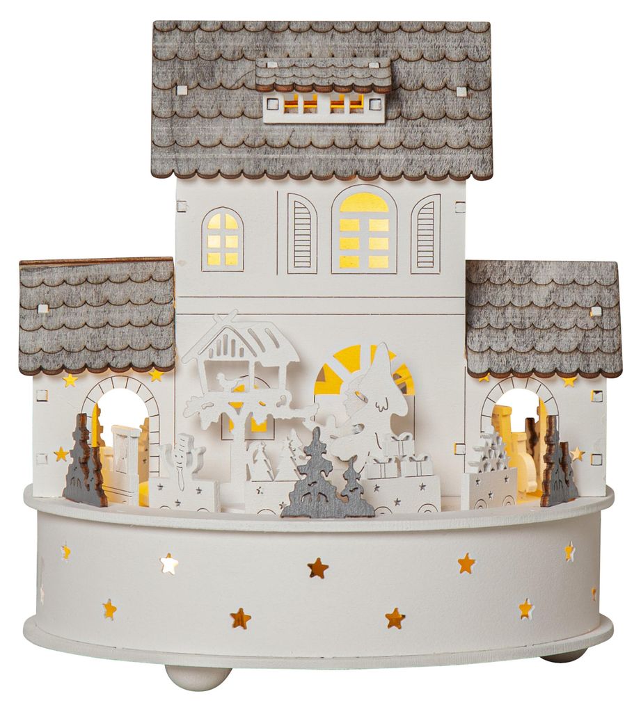 Village de Noël LED 'Grauberg' avec train, boîte à musique, Image du produit 