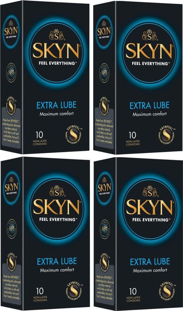 40 Stück Kondome SKYN Extra Lube Extra Feucht Latexfrei Produktbild 
