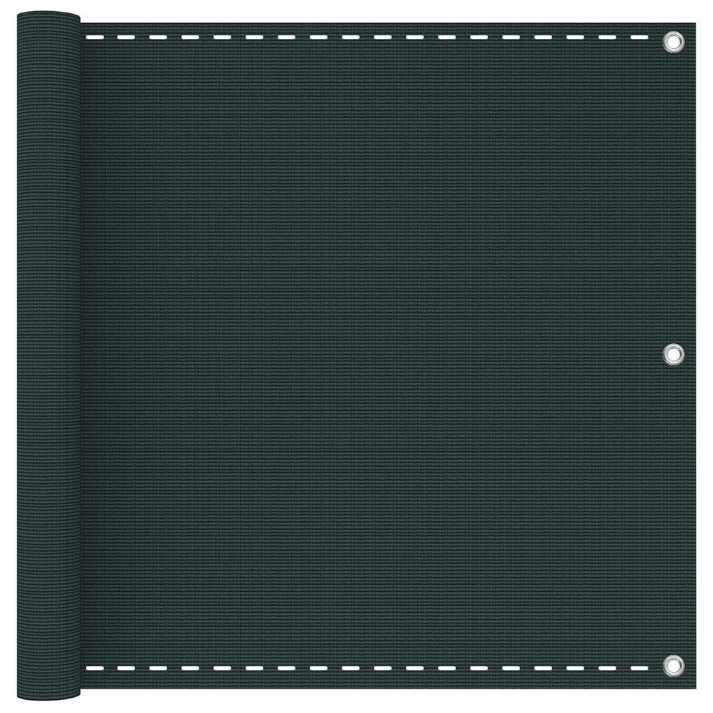 vidaXL Balkonsichtschutz Dunkelgrün 90 x 1000 cm HDPE und Aluminium