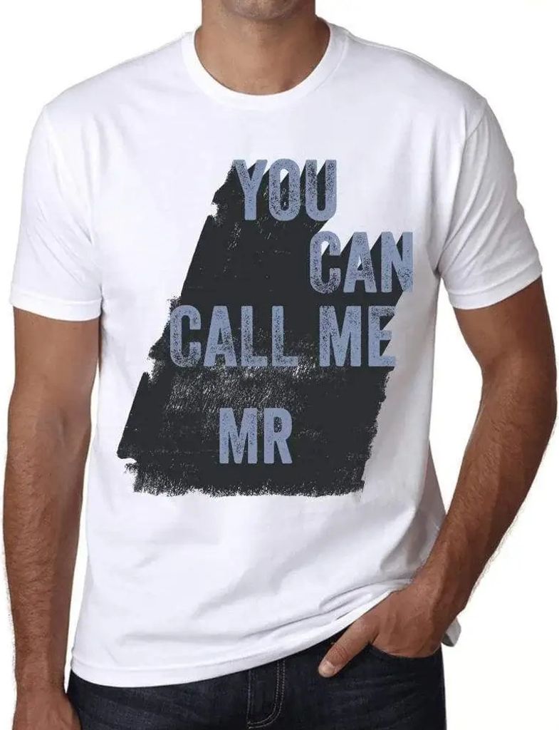 Herren Grafik T-Shirt Sie können mich Mr – You Can Call Me Mr – Öko-Verantwortlich Vintage Jahrgang Kurzarm Lustige Druck Geburtstag Geschenk...