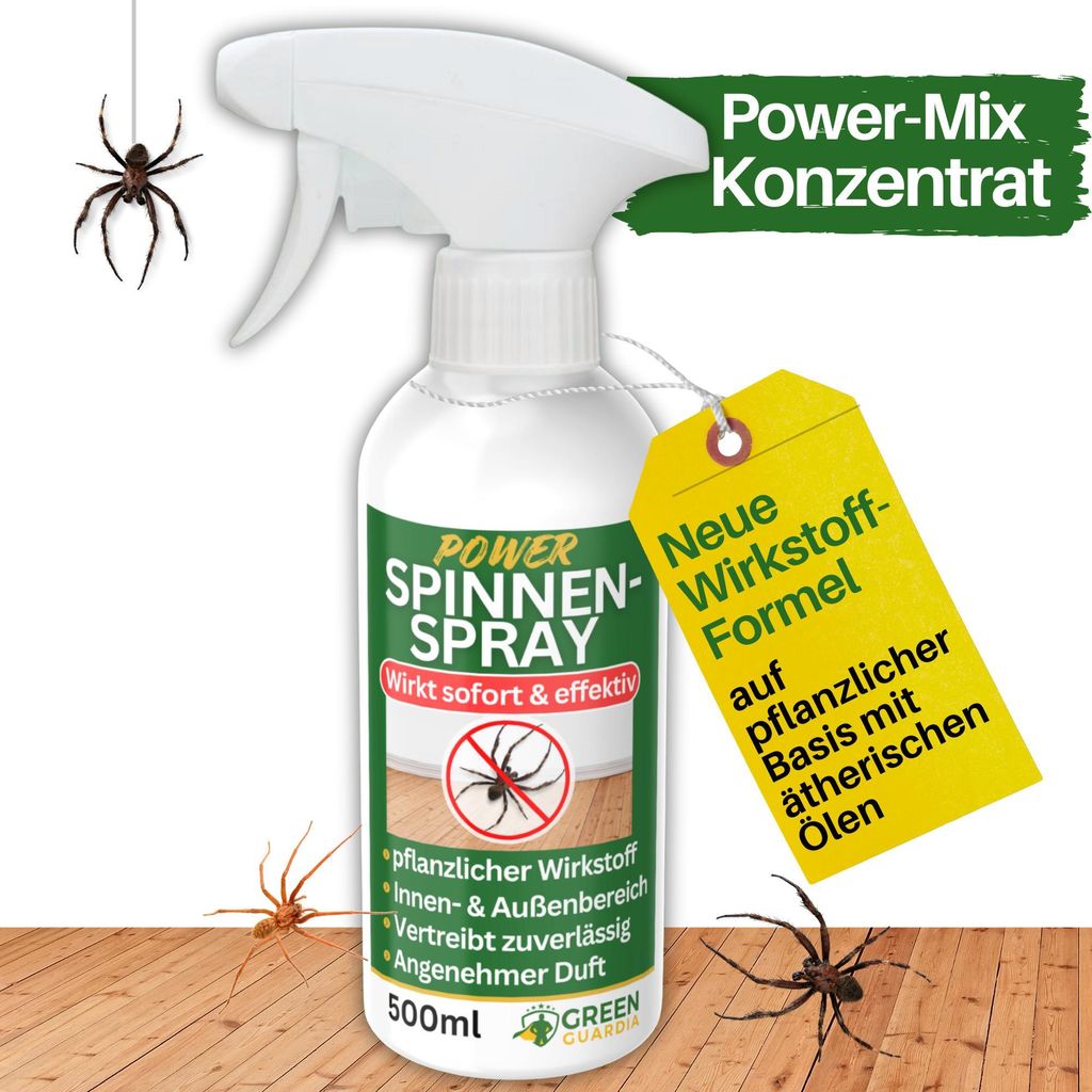 Spinnen Abwehrspray Power-Konzentrat 500 ml – Mittel gegen Spinnen im Haus & Garten – Spinnenspray, Spinnenabwehr, Anti Spinnenspray Langzeitwi...