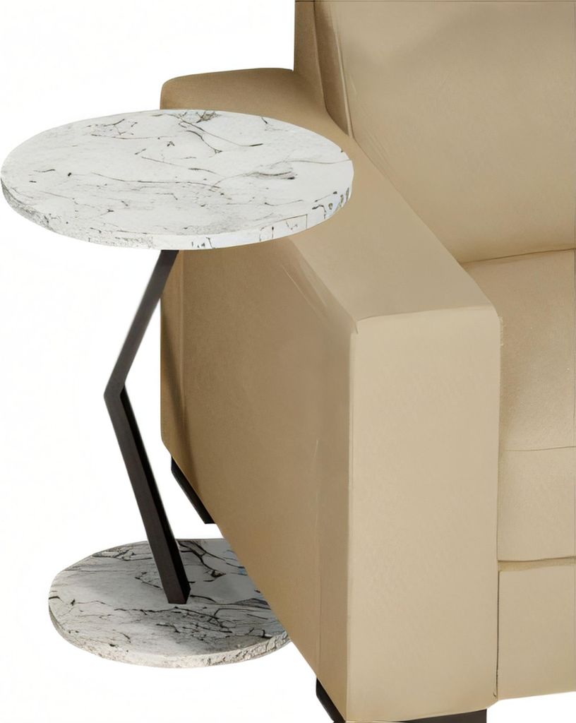 Beistelltisch aus Holz in Weiß modern eleganter Wohnzimmertisch