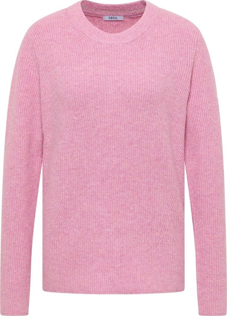 Cecil (304) NOS_Cosy rib-mix sweater, dark blossom melange 16965 16965 XL