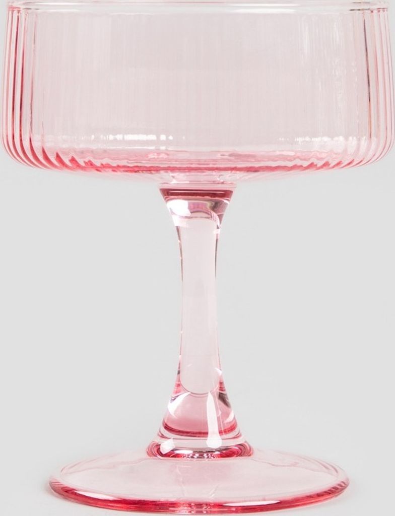 HOMLA DOLORE rosa geriffeltes Glas 0,23 l Produktbild 