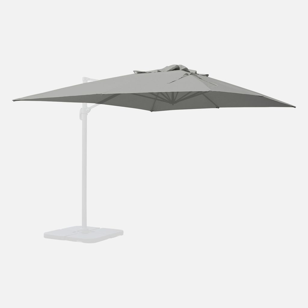 sweeek - Ersatzbespannung für den Sonnenschirm St Jean de Luz 3x4m - Grau