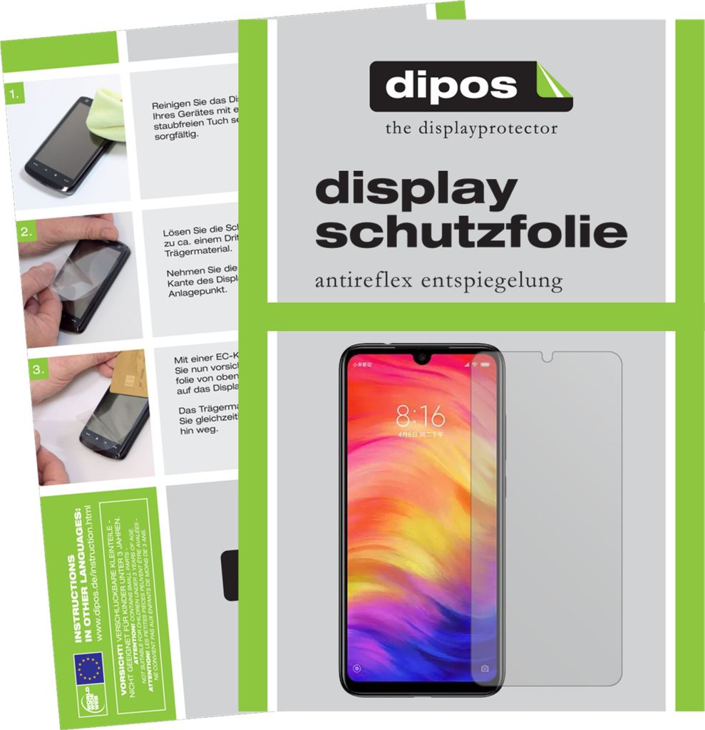 5x Schutzfolie für Xiaomi Redmi Y3 matt Displayschutzfolie Folie Display Schutz dipos