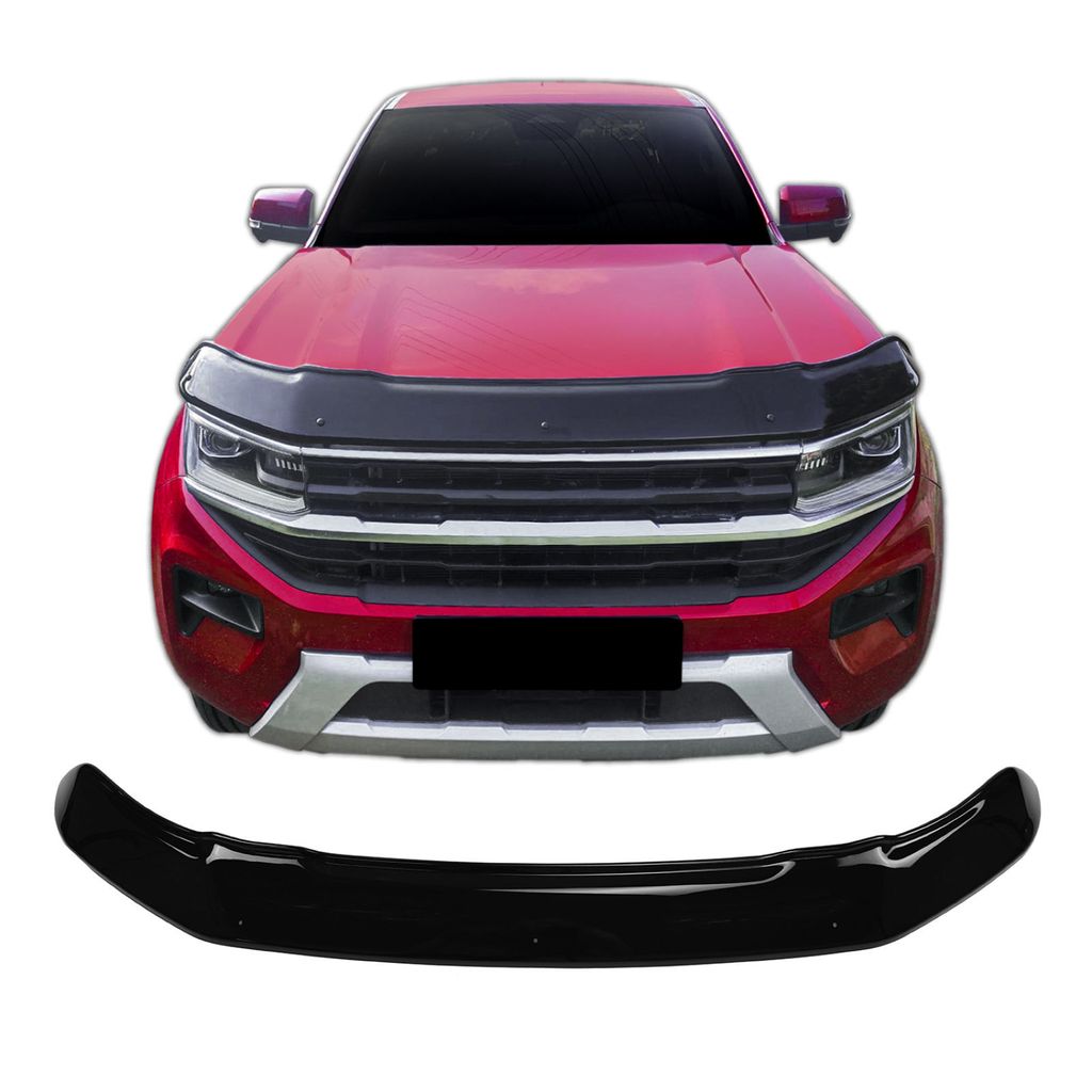 SCOUTT | Motorhaube Windabweiser Insekten Steinschlagschutz Für Volkswagen Amarok Ab 2022, Aerodynamisch, Einfache Montage, Getönt, Spezielle Hal...