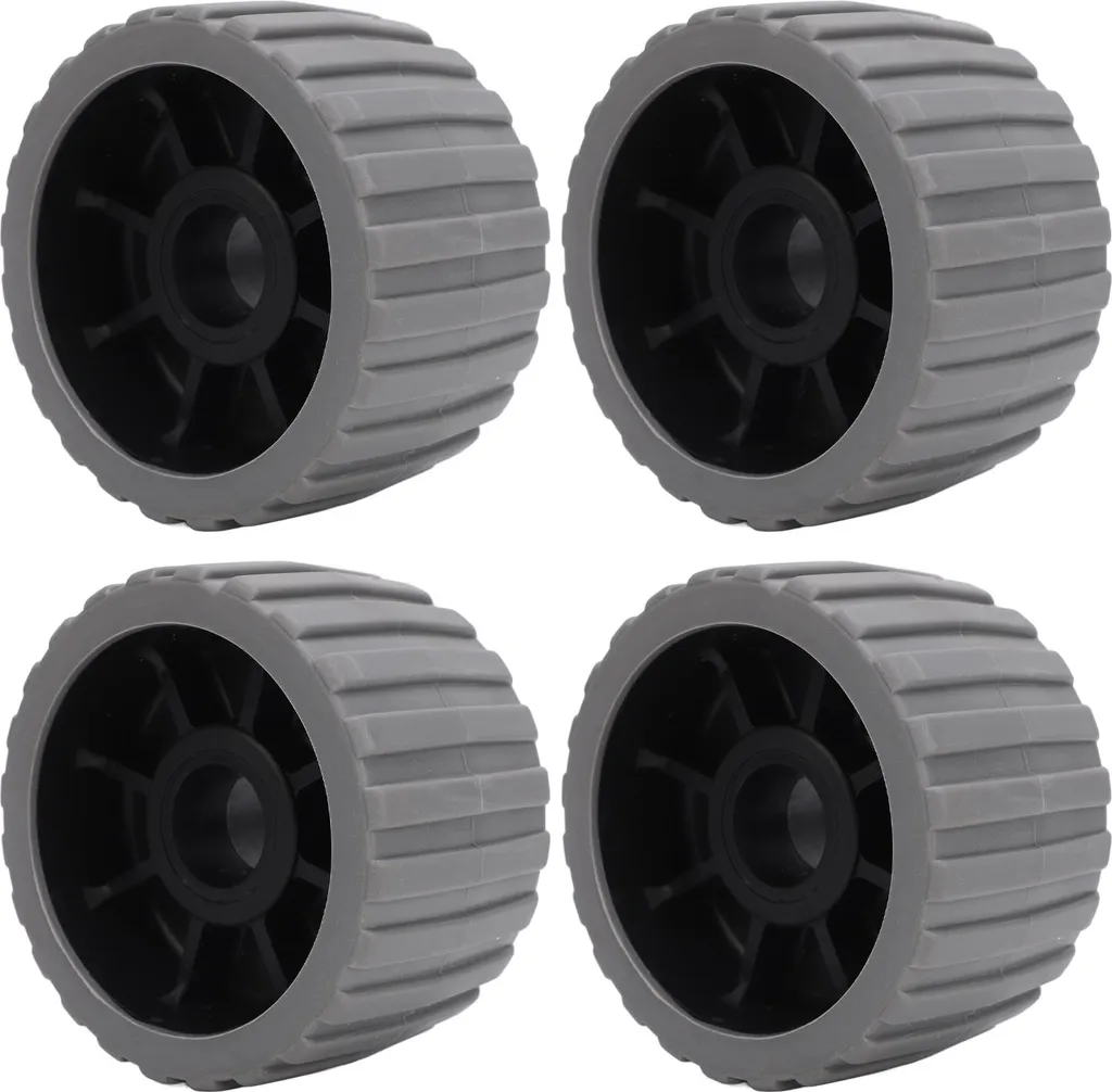 Rouleau Wobble pour Remorque de Bateau Pack de 4 Galets Gris 125 mm
