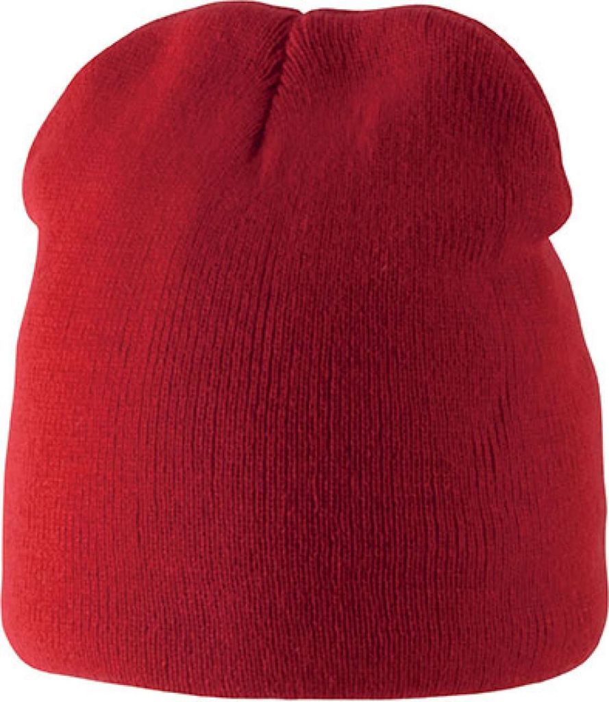 K-Up Herren Mütze Beanie Wintermütze Fleecemütze Wintermütze Fußball, Größe:U, Farbe:Rot