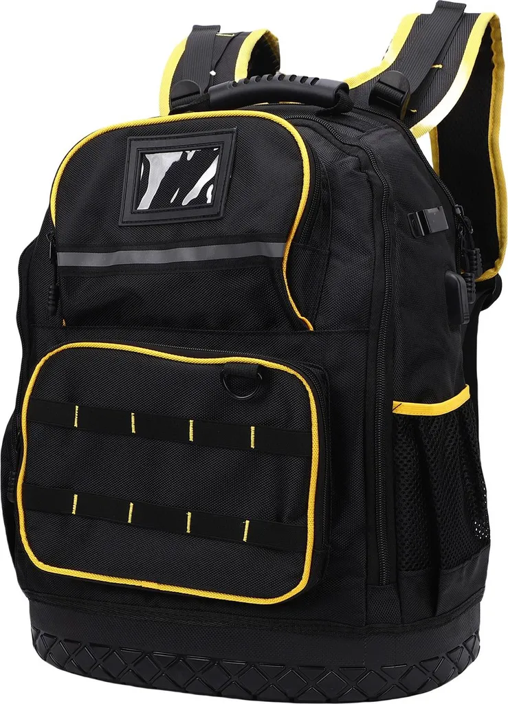 Sac à outils compartimenté en tissu Oxford avec base renforcée stable - 9