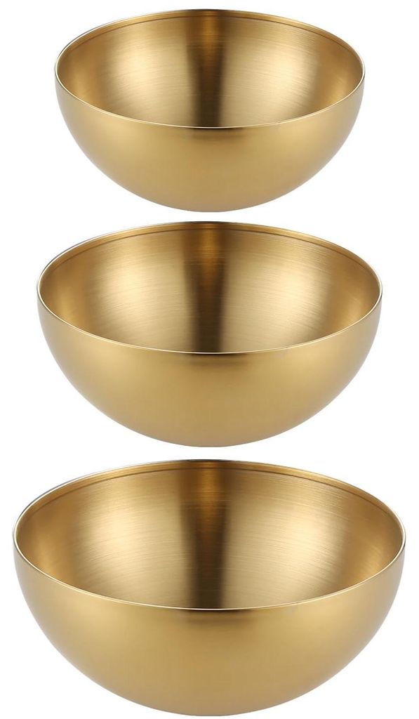 Große goldene koreanische Reisschalen, koreanische Produktbild 