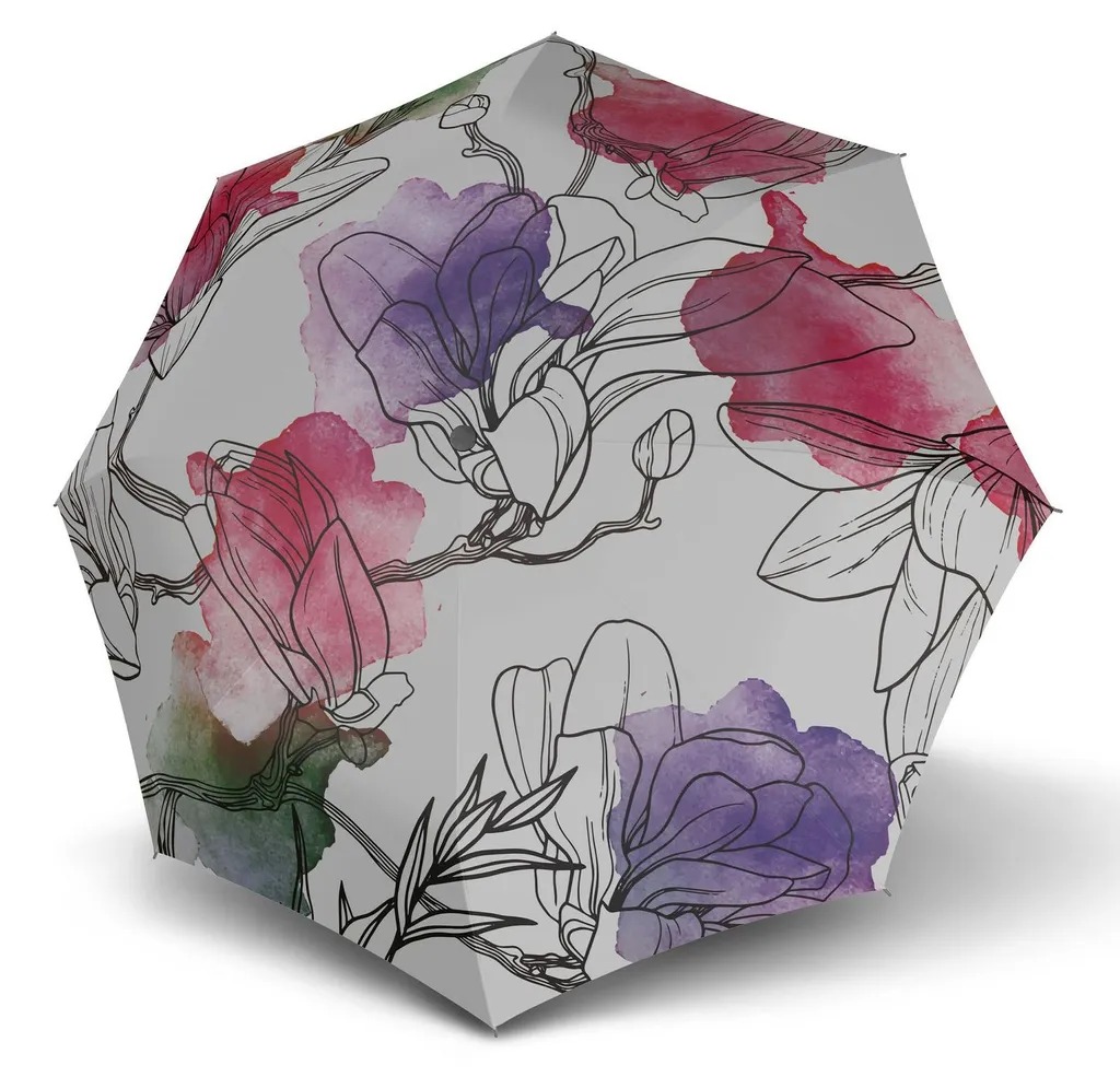 Parapluie de poche automatique Knirps T.200 rose et blanc résistant