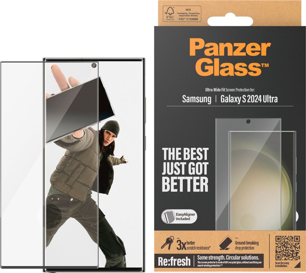 ScreenPro Schutzglas Samsung Galaxy S24 Ultra, Ultra-Wide Produktbild 1