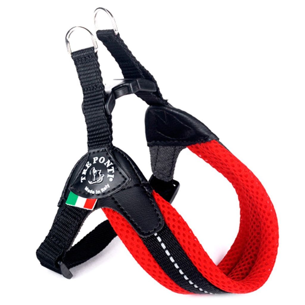 Tre Ponti RR200 Easy Fit Soft Mesh mit verstellbarem Bauchgurt und Click-Verschluss rot