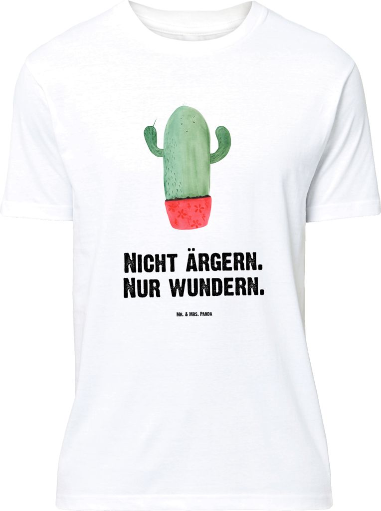 Mr. & Mrs. Panda Größe M T-Shirt Kaktus Wut - Weiß - Geschenk, Shirt, wütend, mit Spruch, Kollege, Kakteen, Herren, Tshirt, ärgern, Büro