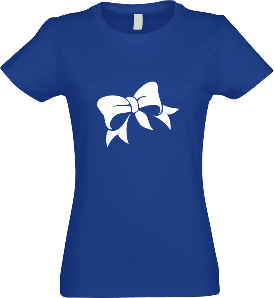 Kiwistar - T-Shirt tailliert - Damen - royal - Schleife - Knoten - Mädchen - Girl - mit Motiv Bedruckt - Funshirt Design - Sport - Freizeit - Dame...