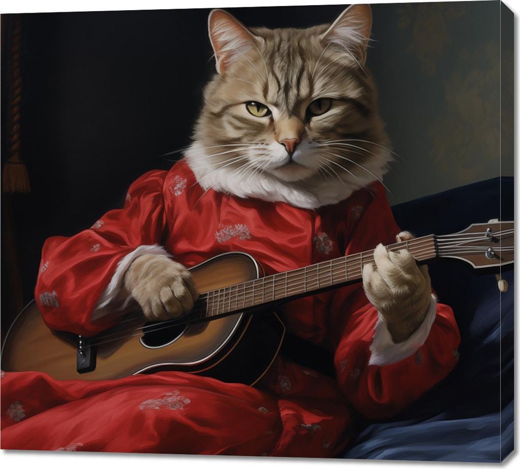 Bild 100x90cm Melodie der Katzenpfote