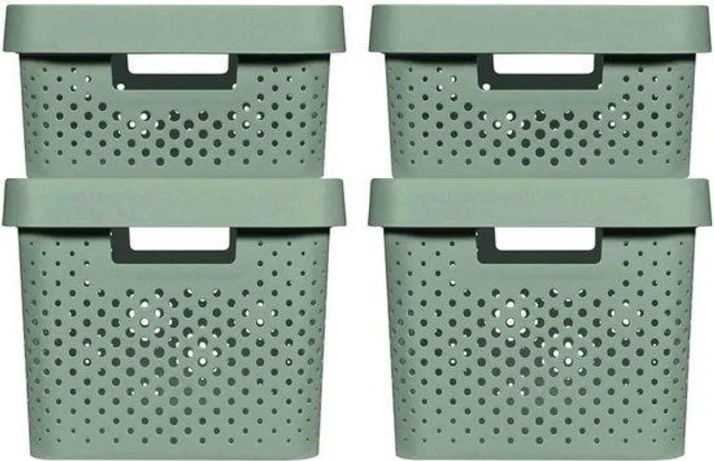 Seau de jardinage bleu avec couvercle et motif ajouré ventilé - Set de 2