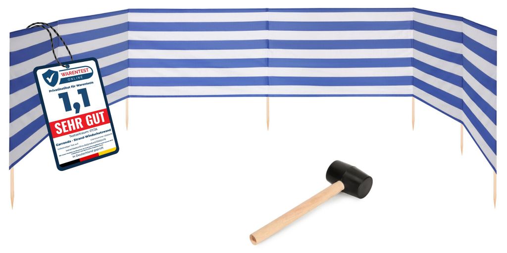 Garronda Strand Windschutz Sichtschutz 8m lang plus Produktbild 