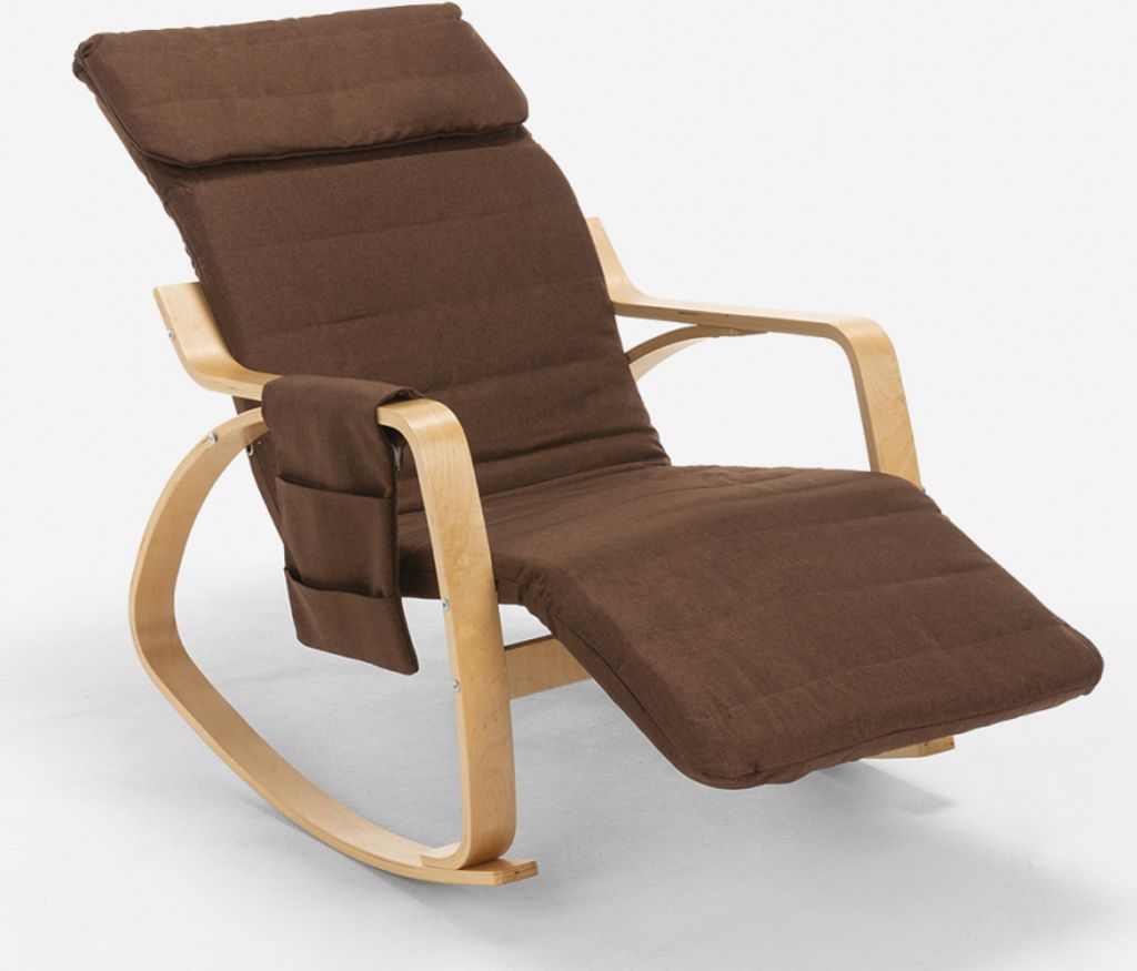 Schaukelstuhl Relaxsessel aus Holz skandinavisches Design Produktbild 