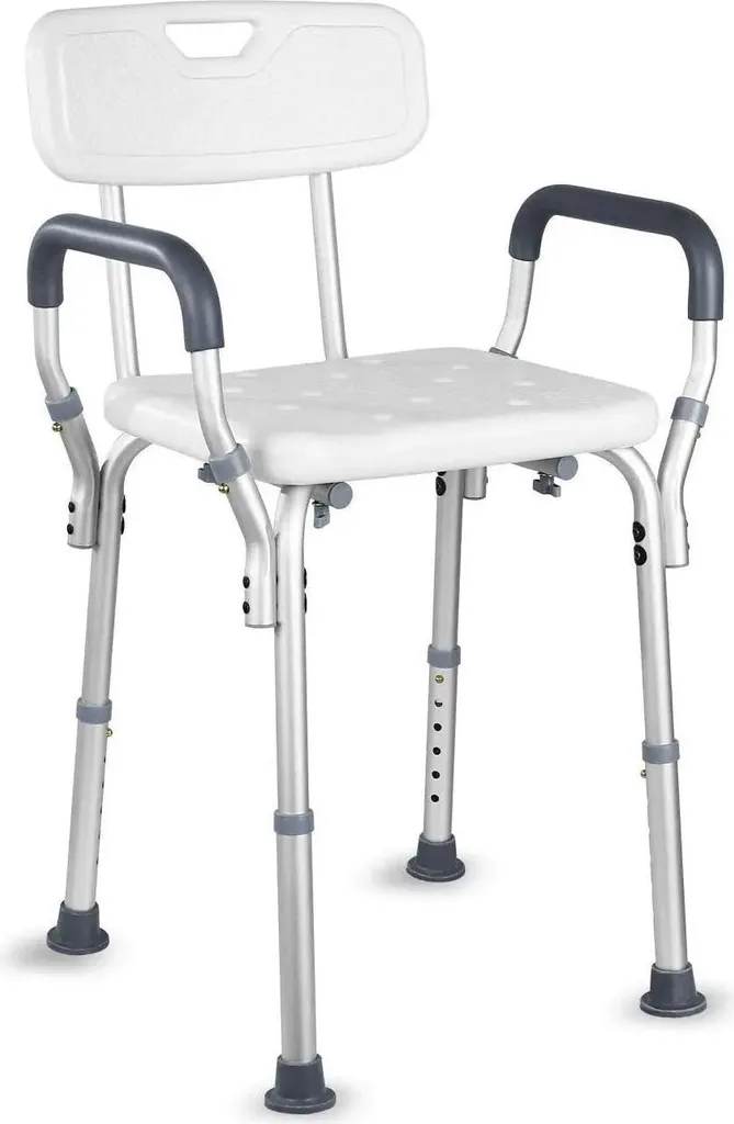Éviter les chutes en douche : Chaise robuste avec accoudoirs 136 kg