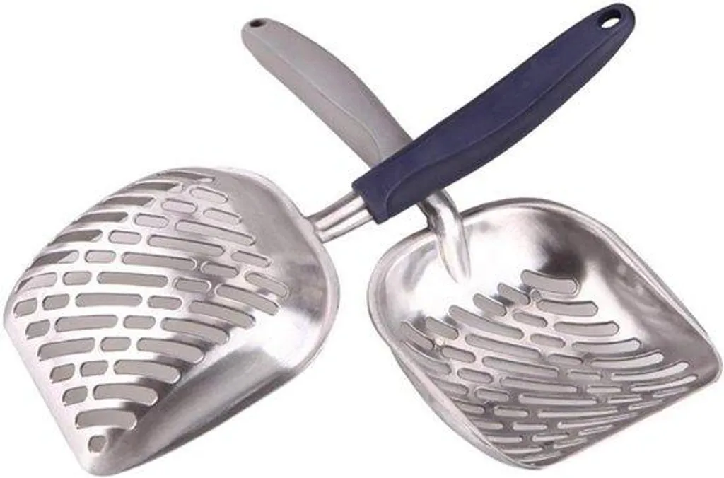 Pelle à litière pour chat en métal robuste 35,5 cm - Coloris Aléatoire