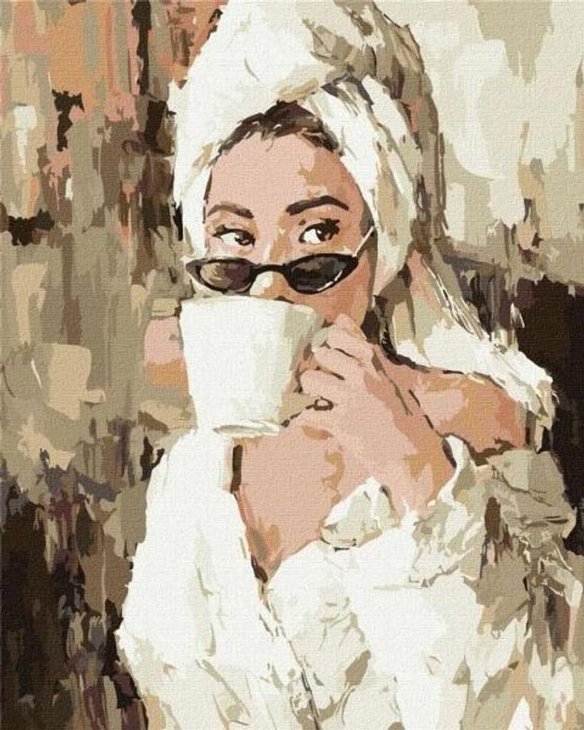 Malen nach Zahlen – Morgenkaffee 40x50 – Ideyka Produktbild 
