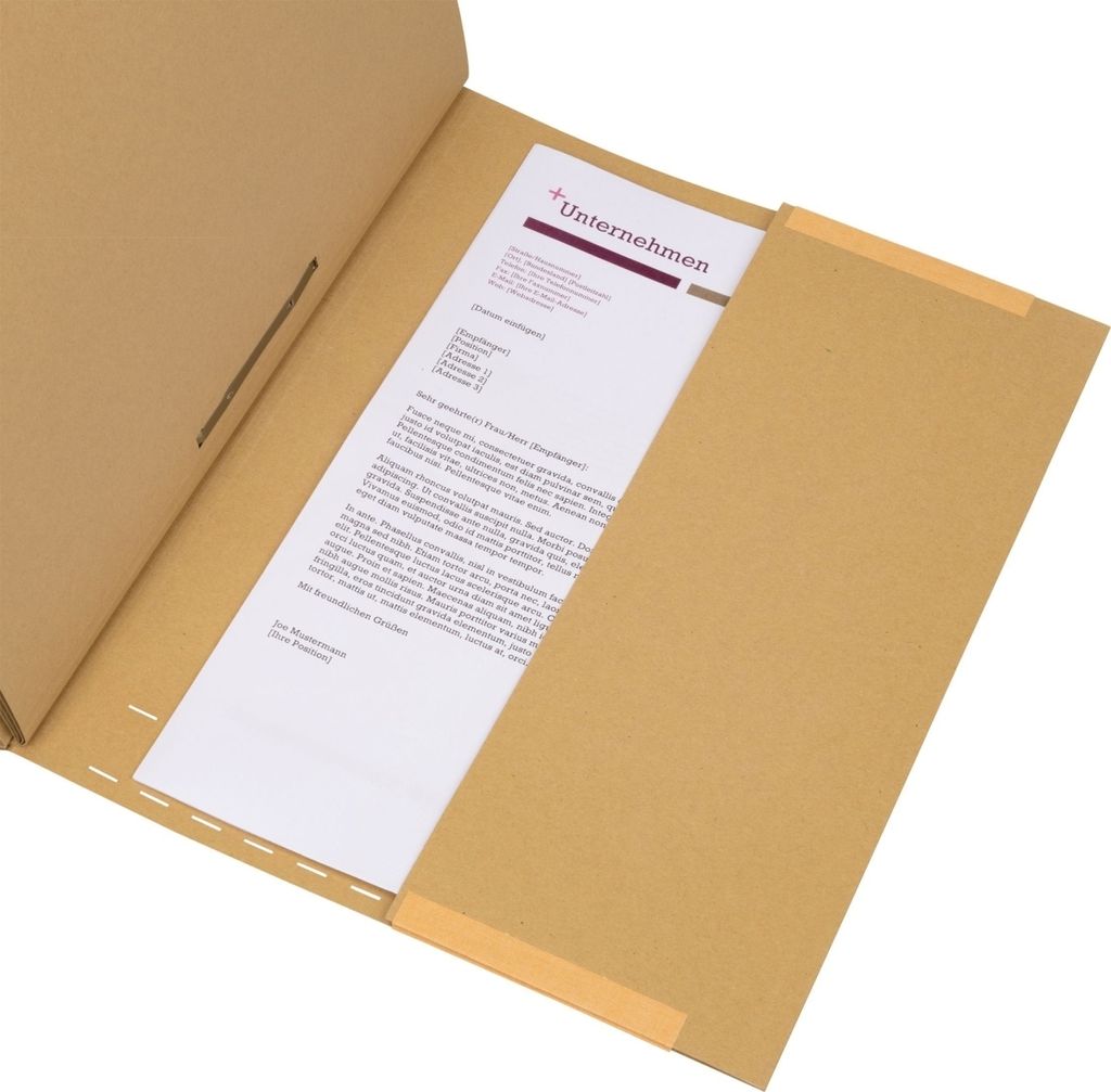 Pendelhefter 4 kaufmännische Heftungen 320g/qm Natronkarton naturbraun Packung mit 20 Stück