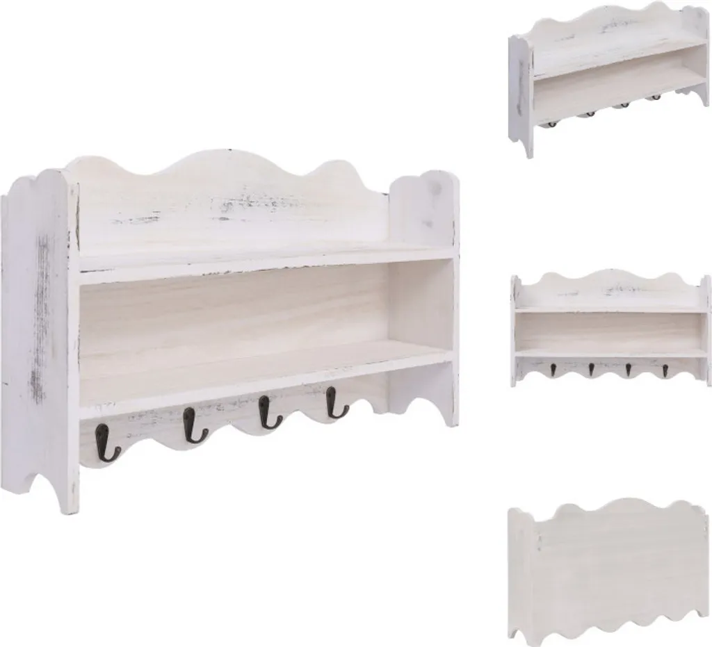 Gagnez de la place dans l'entrée avec ce portemanteau mural blanc