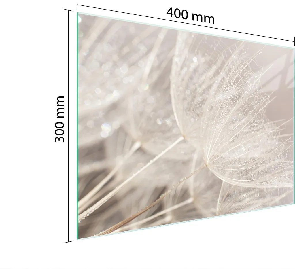 Tagliere in vetro 40x30 fiore - 2